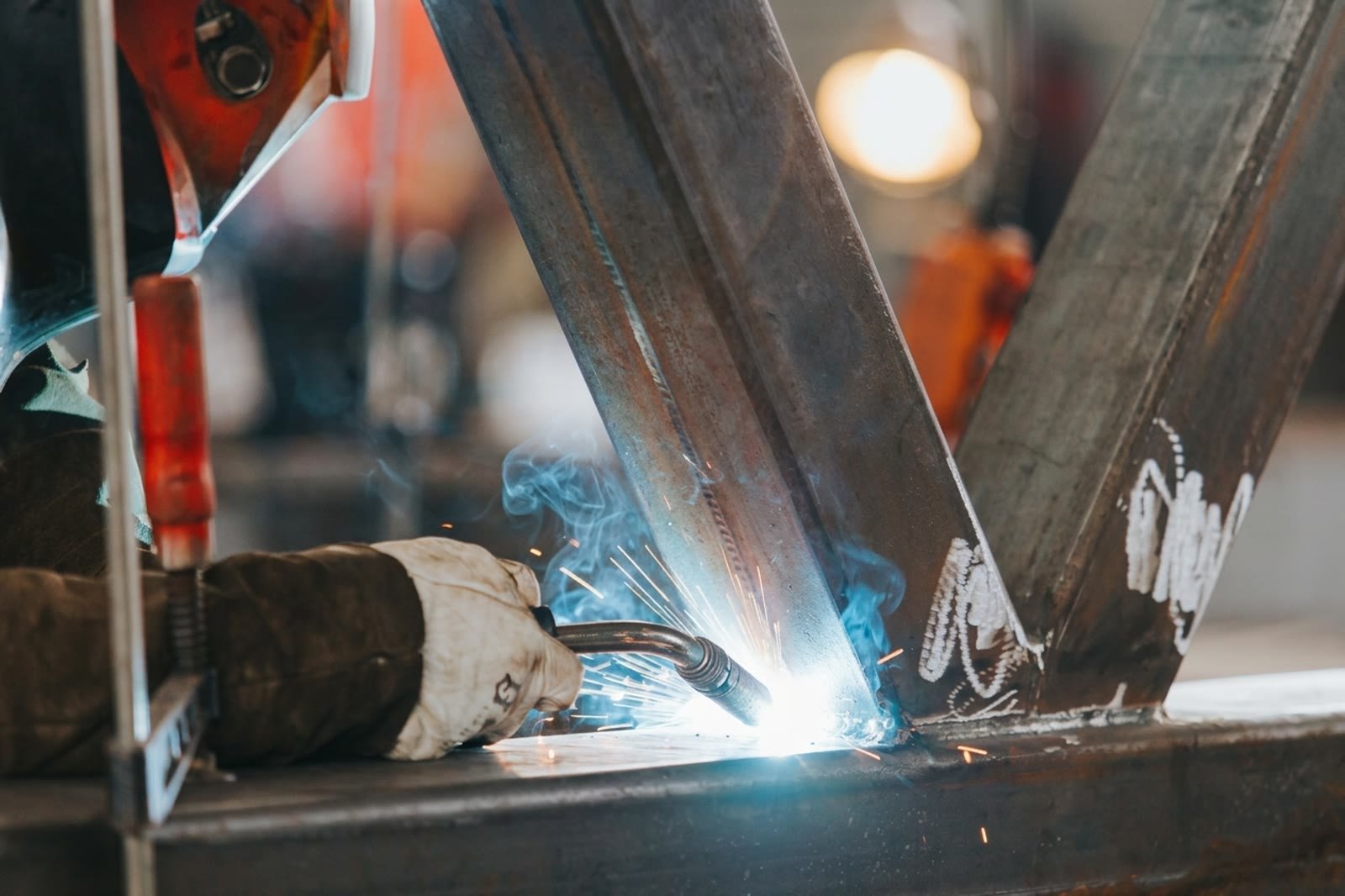 Welding structural steel on a Summit Group project