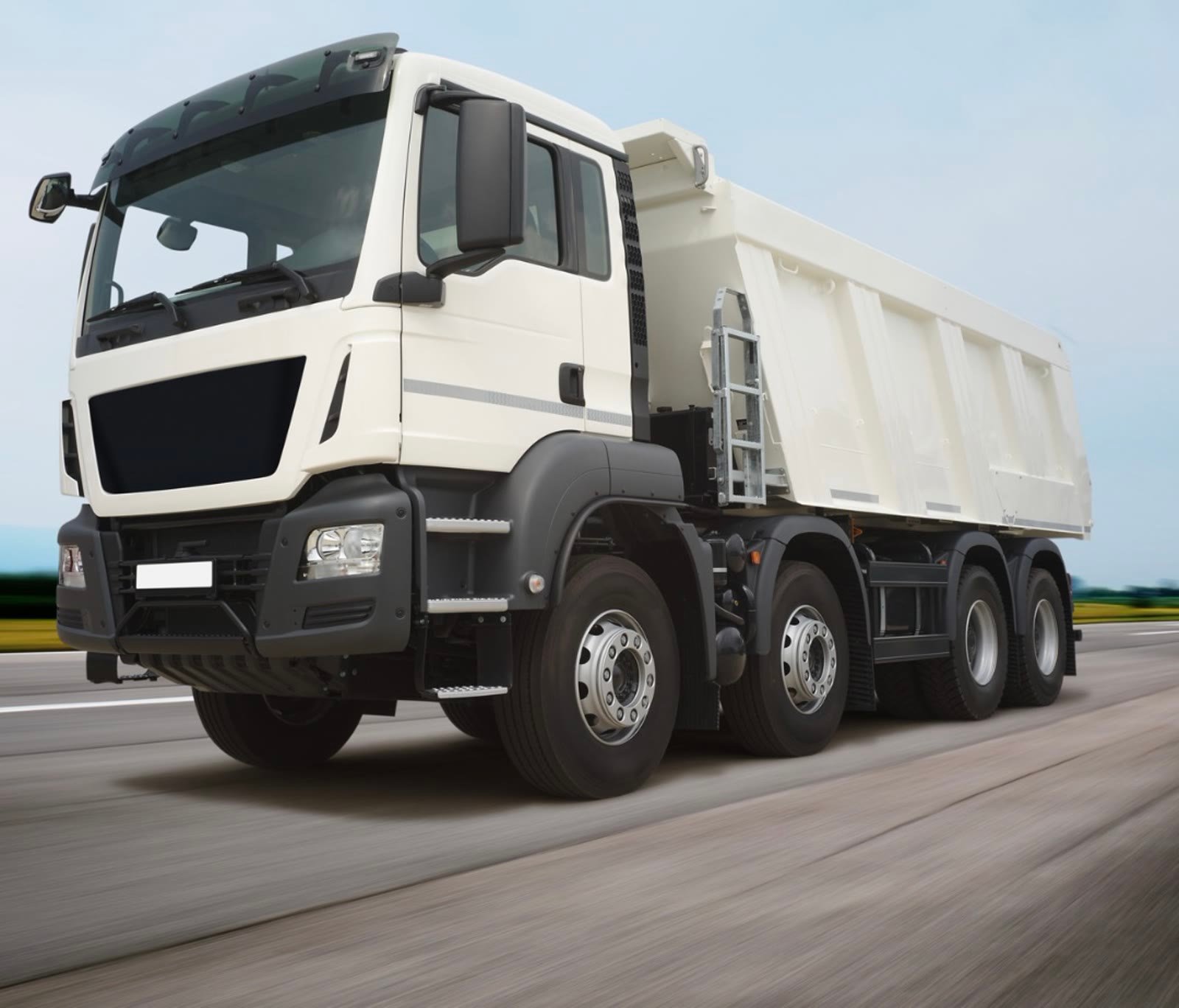 Truck on the road for freight transport